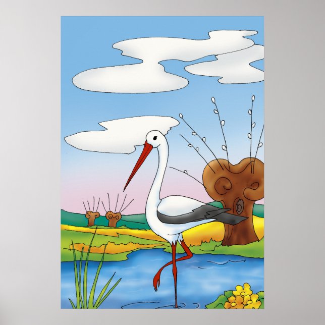 Storch | Adortable Animal Poster (Vorne)