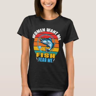 Storch als Fischer mit Angelrute T-Shirt