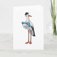 Storch als Lehrer mit Buch