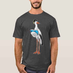 Storch als Lehrer mit Buch T-Shirt