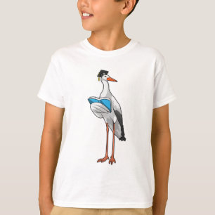 Storch als Lehrer mit Buch T-Shirt