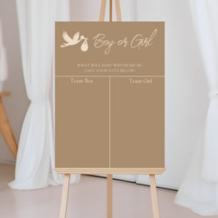 Storch Baby Delivery Geschlecht Enthüllung Vorhers Poster