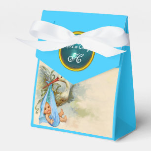 STORCH-BABY-DUSCHEN-BLAUES GESCHENKSCHACHTEL