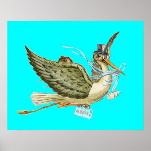 STORCH BABY JUNGE PARTY, türkis Poster