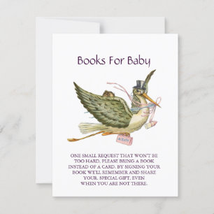 STORCH BABY MÄDCHEN SHOWER Rosa Weiß RSVP Karte