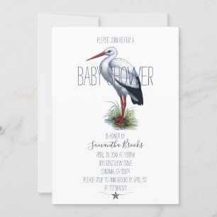 Storch Baby Shower Einladung