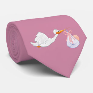 Storch bei der Arbeit Krawatte