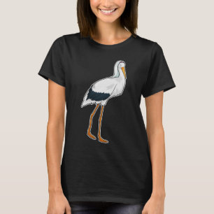 Storch Brautschleier Hochzeit T-Shirt