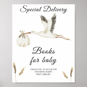Storch - Bücher für Babyposter Poster