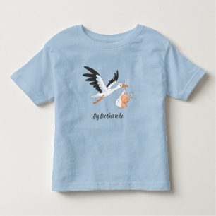 Storch, der einen Großen Bruder als Baby trägt Kleinkind T-shirt