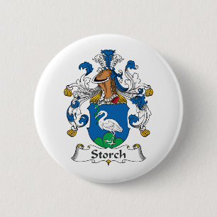 Storch Familienwappen Button