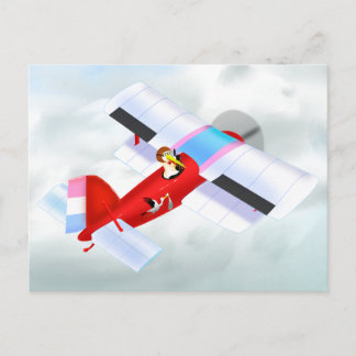 Storch-Flugzeug-Postkarte Postkarte