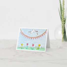 Storch Geburtstag Karte