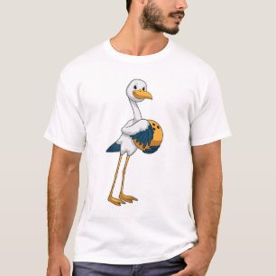Storch im Bowling mit Bowlingball T-Shirt