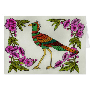 Storch in den Blüten