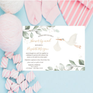 Storch-Lieferung Baby Shower per Post Einladung