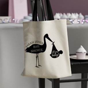 Storch-Lieferung Elternname Baby Shower-Tasche Tragetasche