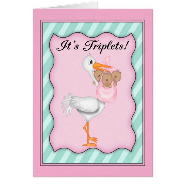 Storch mit Afroamerikaner-Triplets (Vorne)