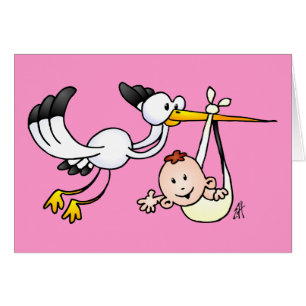 Storch mit Baby