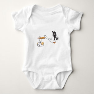 Storch mit Baby - Geschenk, damit die Eltern sind Baby Strampler