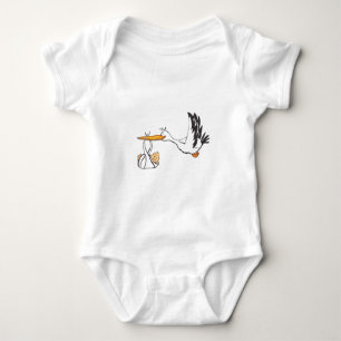 Storch mit Baby - Geschenk, damit die Eltern sind Strampler