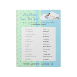 Storch mit einem Niedlichen kleinen Baby Boy - Can Notizblock