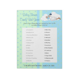 Storch mit einem Niedlichen kleinen Baby Boy - Can Notizblock