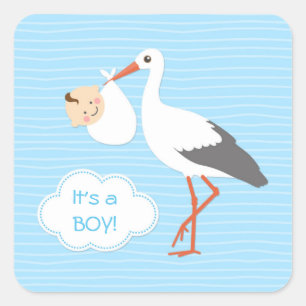 Storch mit niedlichem Baby You Sticker