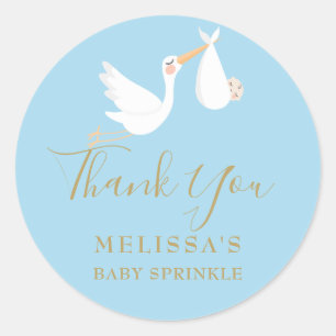Storch-Sonderlieferung-Baby-Party Runder Aufkleber