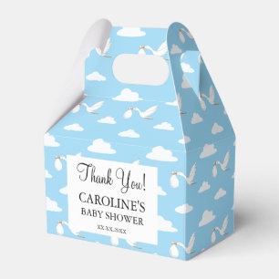 Storch-Sonderlieferung Baby Shower Blaue Wolken Geschenkschachtel