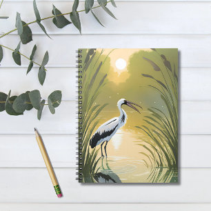 Storch Sumpf   Everglades National Park Aquarell Notizblock