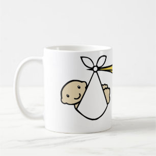 Storch-und Baby Cartoon-niedliche Kaffeetasse