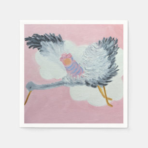 Storch-und Baby-Cocktail-Servietten Serviette