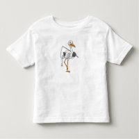 Storch wie Fisher mit Angelrute