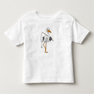 Storch wie Fisher mit Angelrute Kleinkind T-shirt