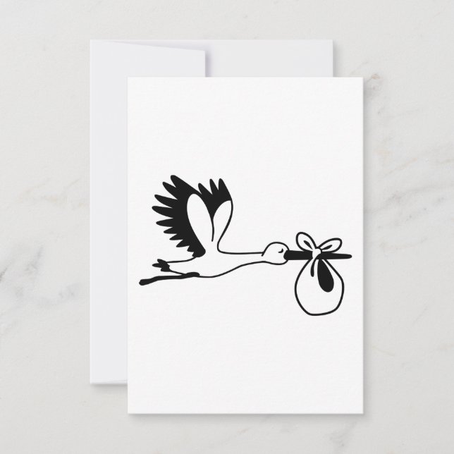 Storchschwangerschaft Ankündigung (Vorderseite)