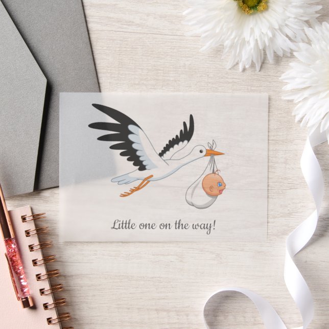 Storchtragende Babydusche (Hochzeit)