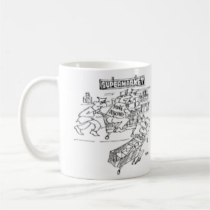 Store Detectives Riving a Supermarket Trolley Kaffeetasse