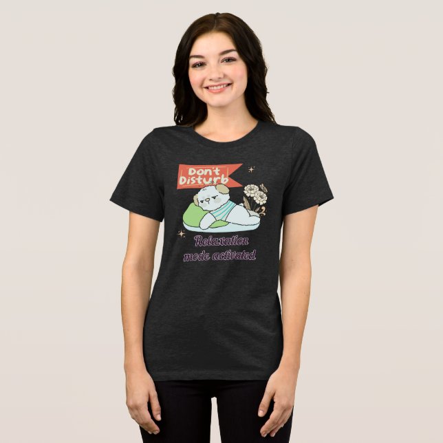 Stören Sie den Erholungsmodus nicht aktiviert Tri-Blend Shirt (Vorderseite voll)