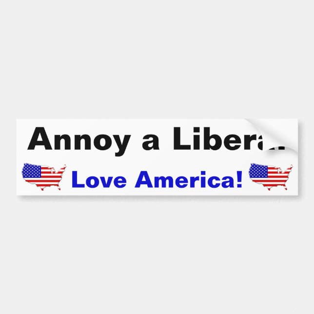 Stören Sie einen Liberalen - Liebe Amerika! Autoaufkleber (Vorne)