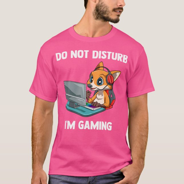 Stören Sie nicht den lustigen Videospielfox-Gamer T-Shirt (Vorderseite)