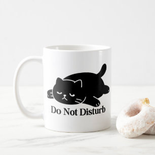 Stören Sie nicht Faules Schwarzes Katzen-Tasse Süß Kaffeetasse