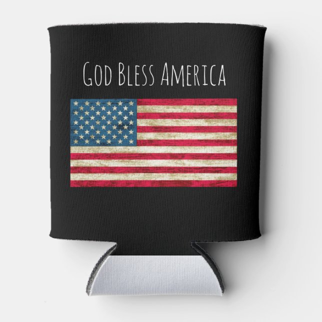 Störende amerikanische Fahne Kann oder Flasche Coo Dosenkühler (Vorderseite)