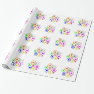 Störende Blume Burst Geschenkpapier