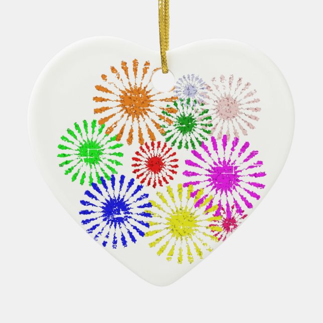 Störende Blume Burst Keramik Ornament (Vorne)