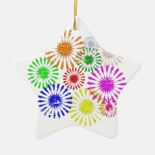 Störende Blume Burst Keramik Ornament