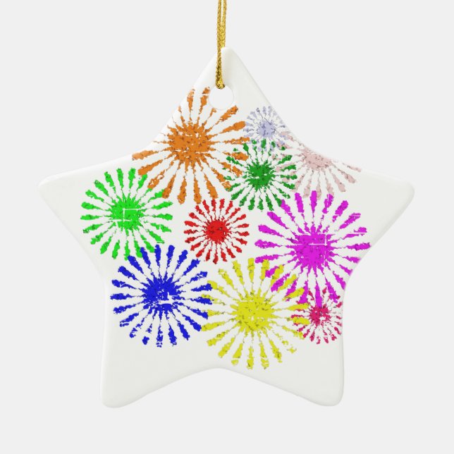 Störende Blume Burst Keramik Ornament (Vorne)
