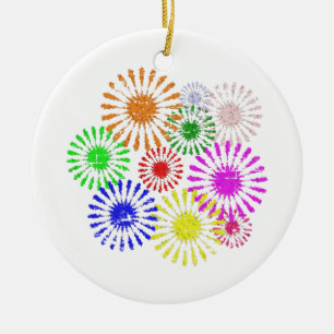 Störende Blume Burst Keramikornament