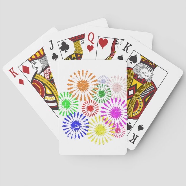 Störende Blume Burst Spielkarten (Rückseite)
