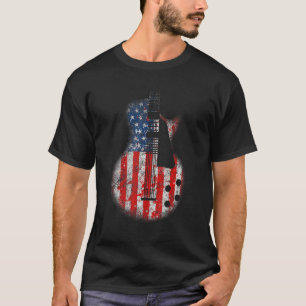 Störende Gitarren Vintag US-amerikanische Flaggeng T-Shirt